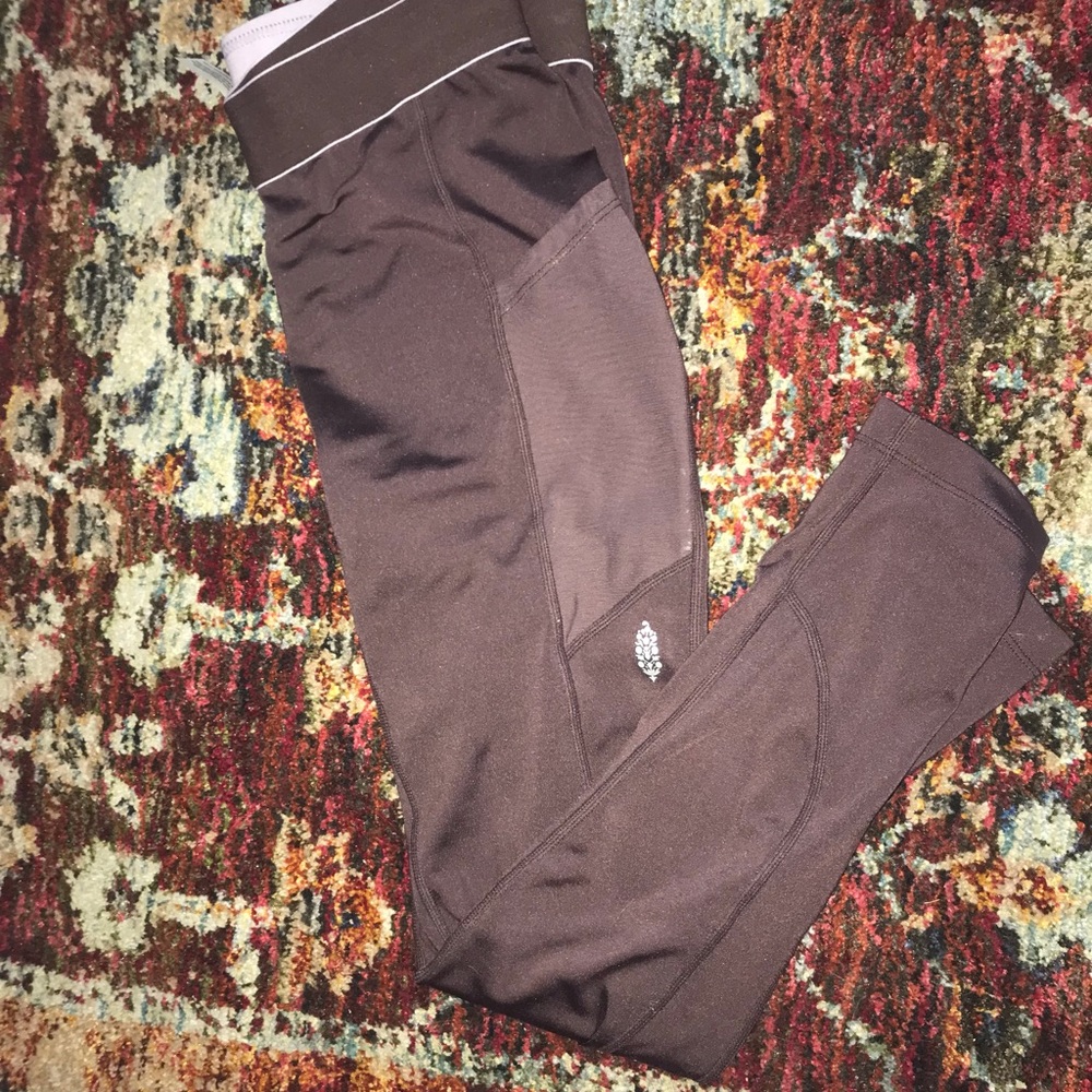 F P Movement Brown leggings with mesh pockets